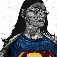 superman self-portrait